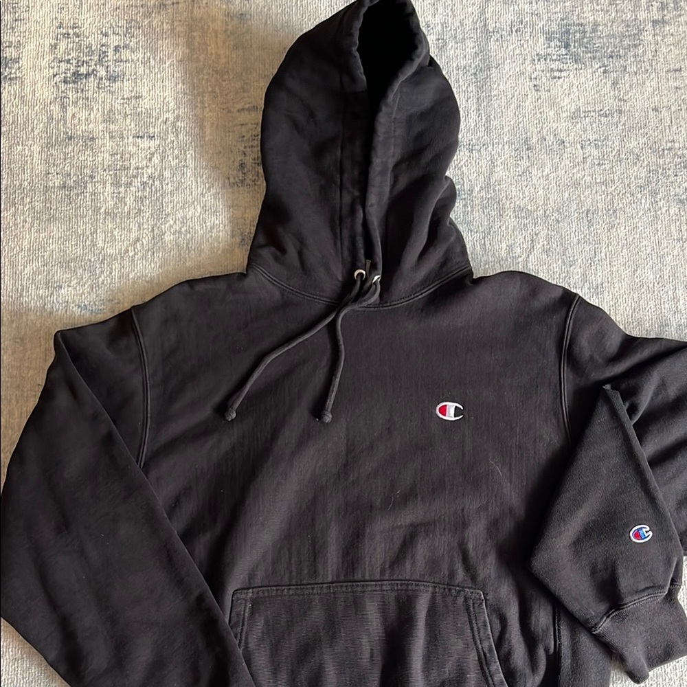 Champion Black Reverse Weave Hoodie